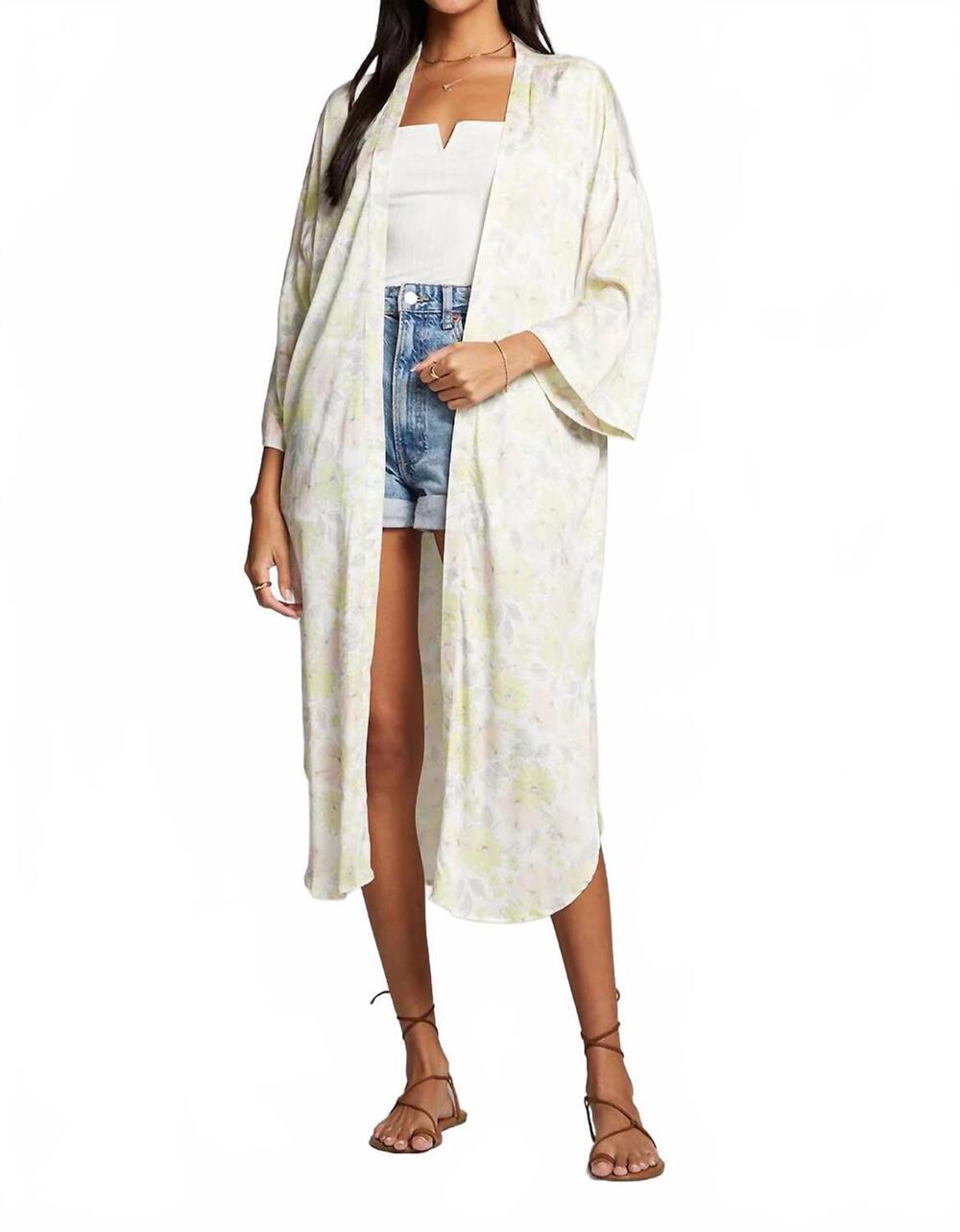 NEW SALTWATER LUXE banks floral kimono in vanilla
